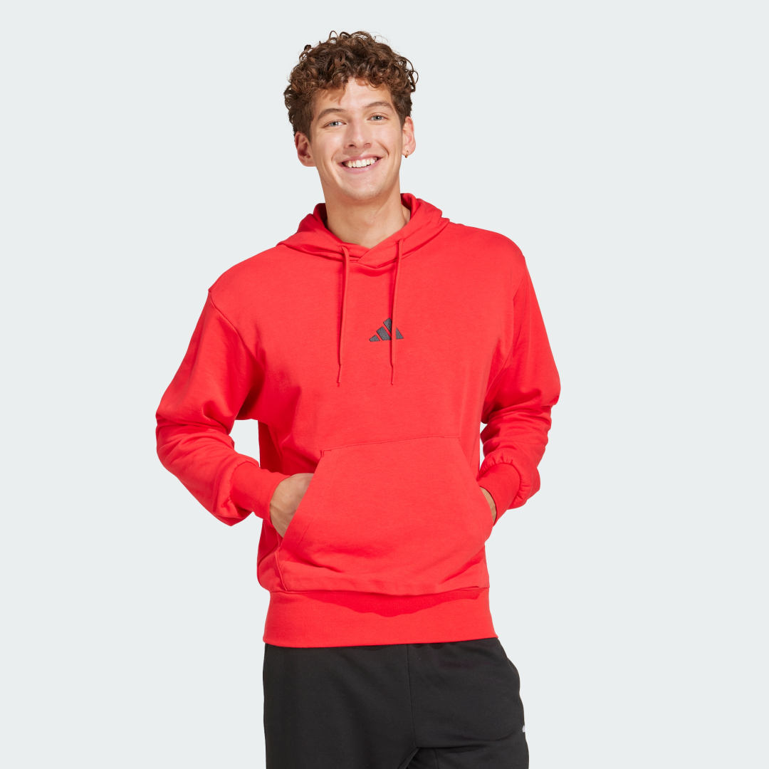 Sweatshirt adidas Performance Essentials Feelcozy French Terry Hoodie Rød | JE3840, 0
