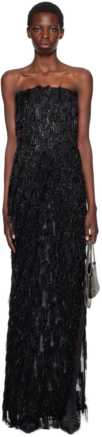 Kjole Stella McCartney Stella McCartney Tinsel Bustier Maxi Dress Sort | 6A04513EJ356
