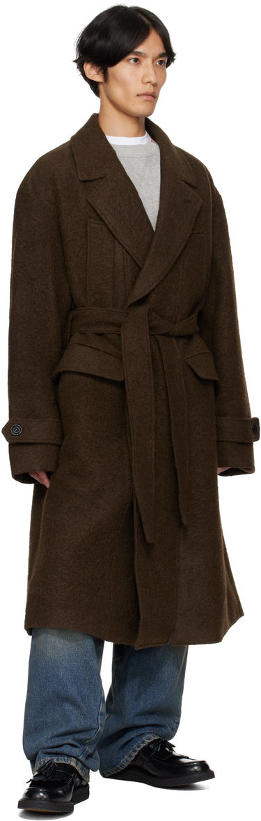 Frakker Andersson Bell Andersson Bell Mattia Shaggy Wool Robe Coat Brun | awa714m, 3