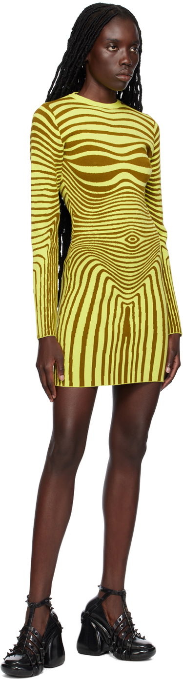 Kjole Jean Paul Gaultier Jean Paul Gaultier 'The Body Morphing' Minidress Gul | 23/12-F-RO058-M046-4144, 3