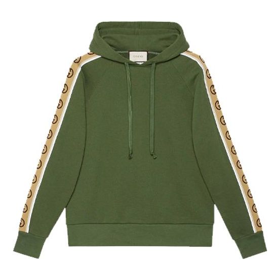 Sweatshirt Gucci Knitted Cotton Hooded Sweater Grøn | 596230-XJBUW-3806, 0