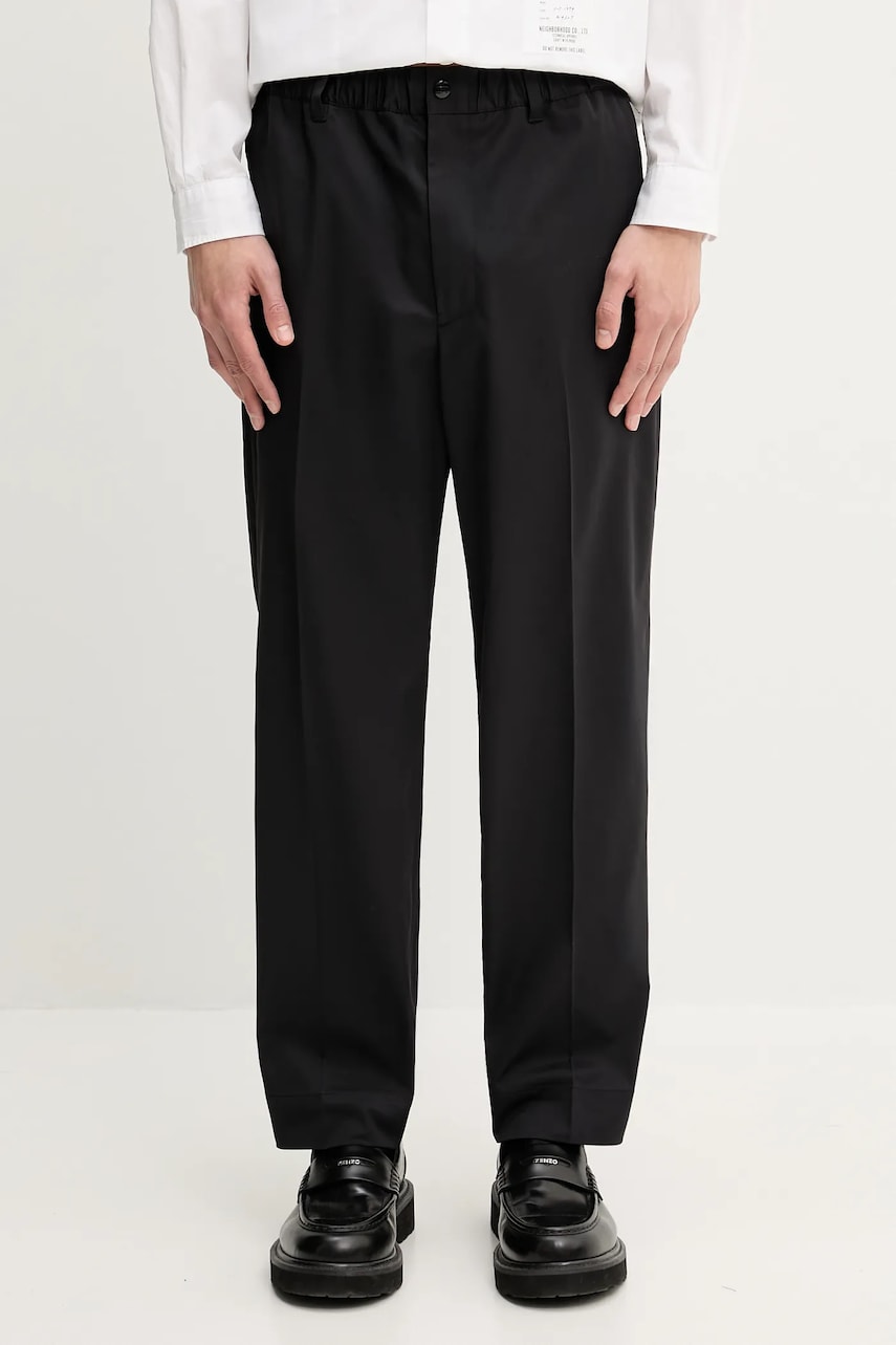 Bukser Neighborhood NEIGHBORHOOD TAPEREDSILHOUETTE Tapered Trousers Sort | 251ZANH.PTM01, 0