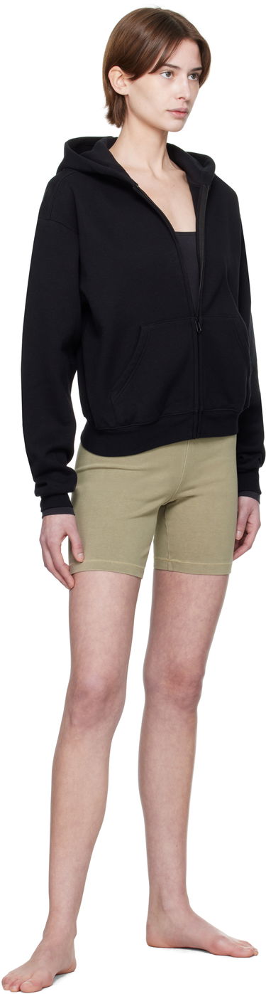 Sweatshirt SKIMS SKIMS Cotton Fleece Classic Zip Hoodie Sort | ZU-ZUP-8366W, 3