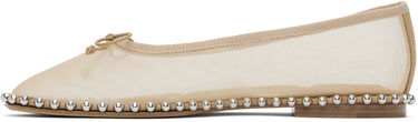 Tøj Alexander Wang Alexander Wang Lina Ballchain Ballerina Flats Beige | 30125F046, 2