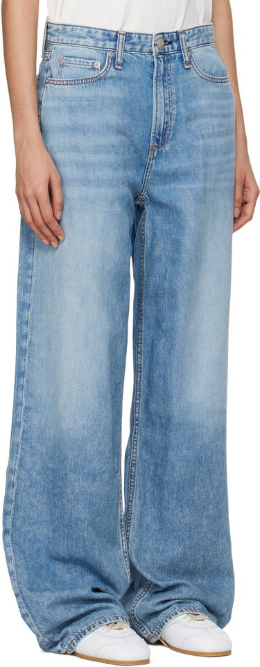 Jeans rag & bone Logan Wide-Leg Jeans Blå | WDD23S2935F2AU, 4