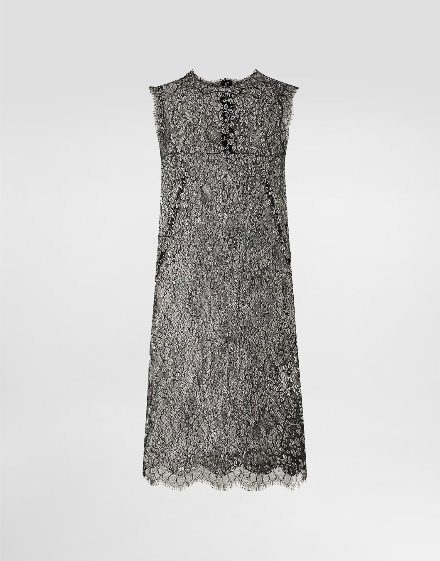 Kjole Dolce & Gabbana Lamé Lace Dress Sort | F6ATYTILMCFS0998, 0