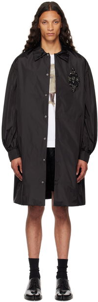 Simone Rocha Embellished Puff Sleeve Coat