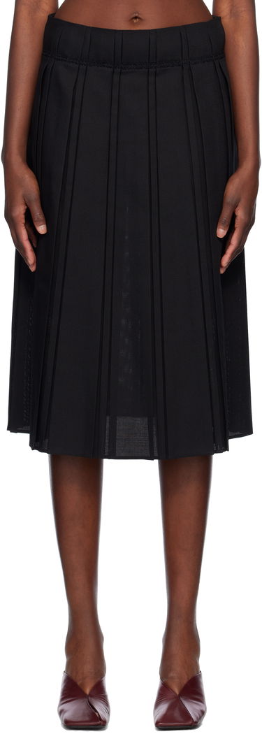 Nederdel Jil Sander Jil Sander Pleated Midi Skirt Sort | J02MA0256_J40217, 0
