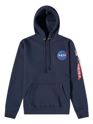 Sweatshirt Alpha Industries Space Shuttle Hoody Mørkeblå | 178317-07