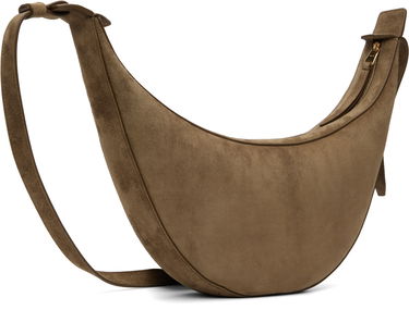 Skuldertaske Khaite KHAITE Small Augustina Suede Crossbody Bag Brun | H6016-726, 2