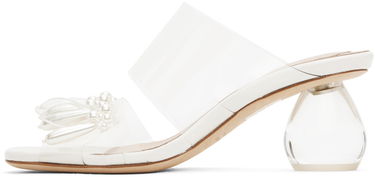Tilbehør Simone Rocha Simone Rocha Beaded Perspex Heeled Sandals Hvid | LH12B 0743, 2