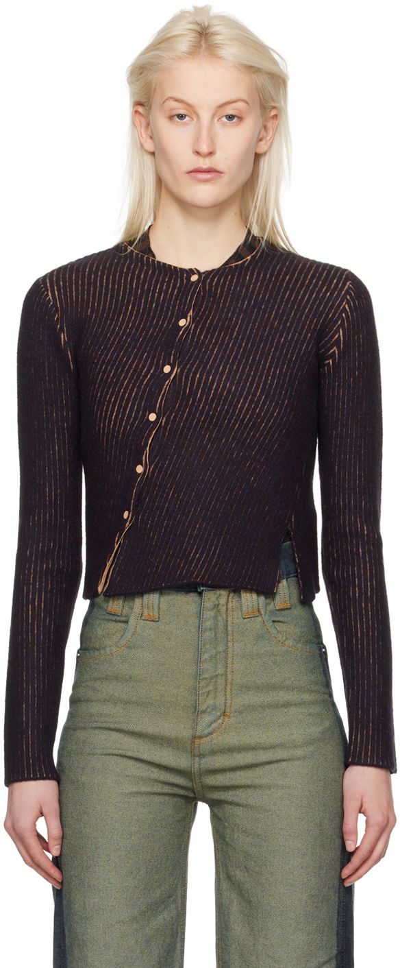 Sweater Eckhaus Latta Starling Cardigan Brun | 8050-EL-PS24-A -
