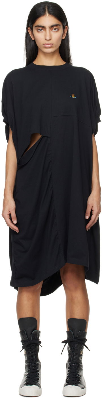 Kjole Vivienne Westwood Sleeveless Dolly Midi Dress Sort | 3G01001O-J004A-, 0
