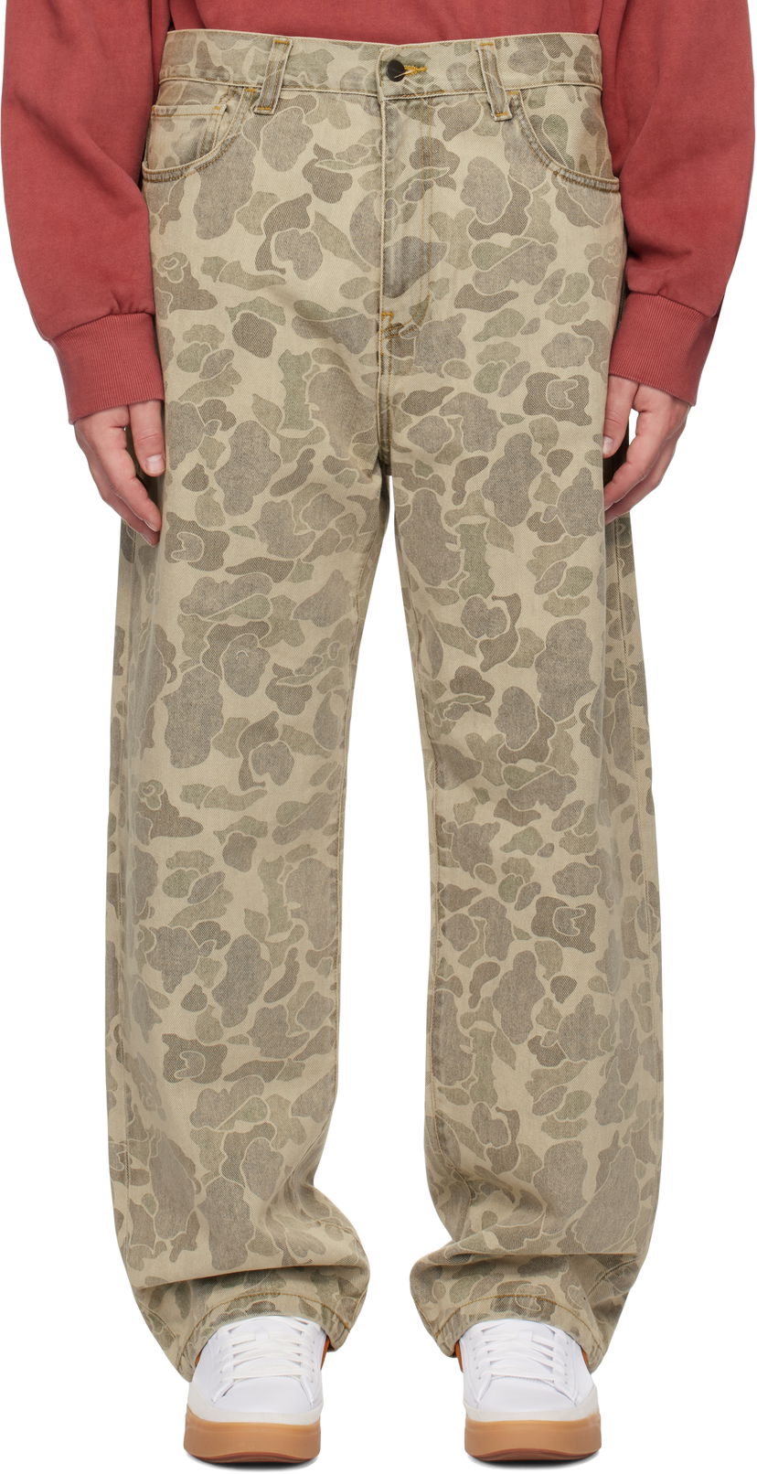 Jeans Carhartt WIP Duck Camo Landon Trousers Beige | I033755