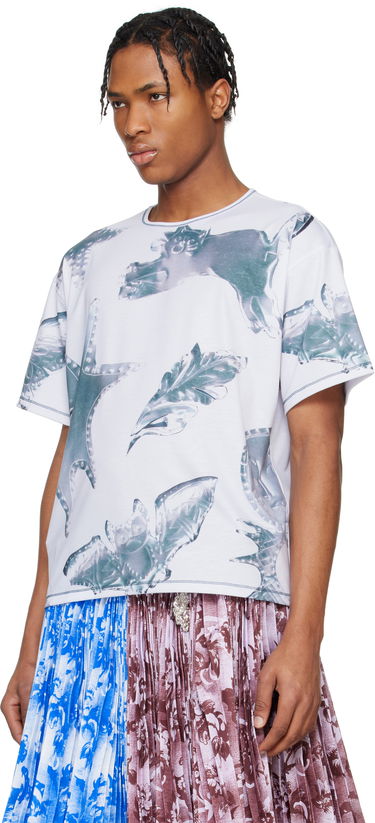 T-shirt Chopova Lowena Chopova Lowena Zoom Spur Oversized Graphic T-Shirt Hvid | 2303, 3