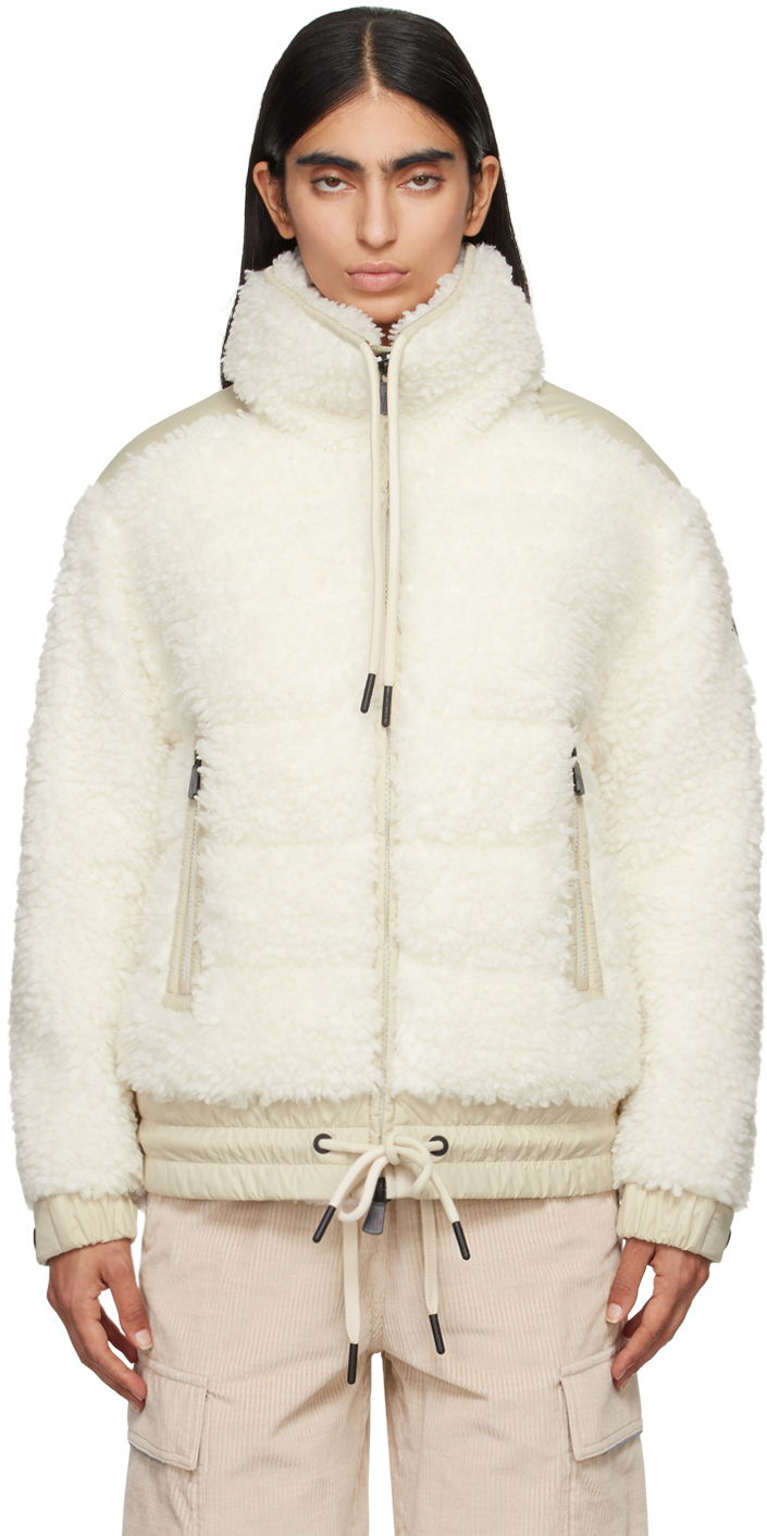 Jakke Moncler Moncler Grenoble Teddy Faux-Shearling Down Jacket Hvid | J20988G00023899A9