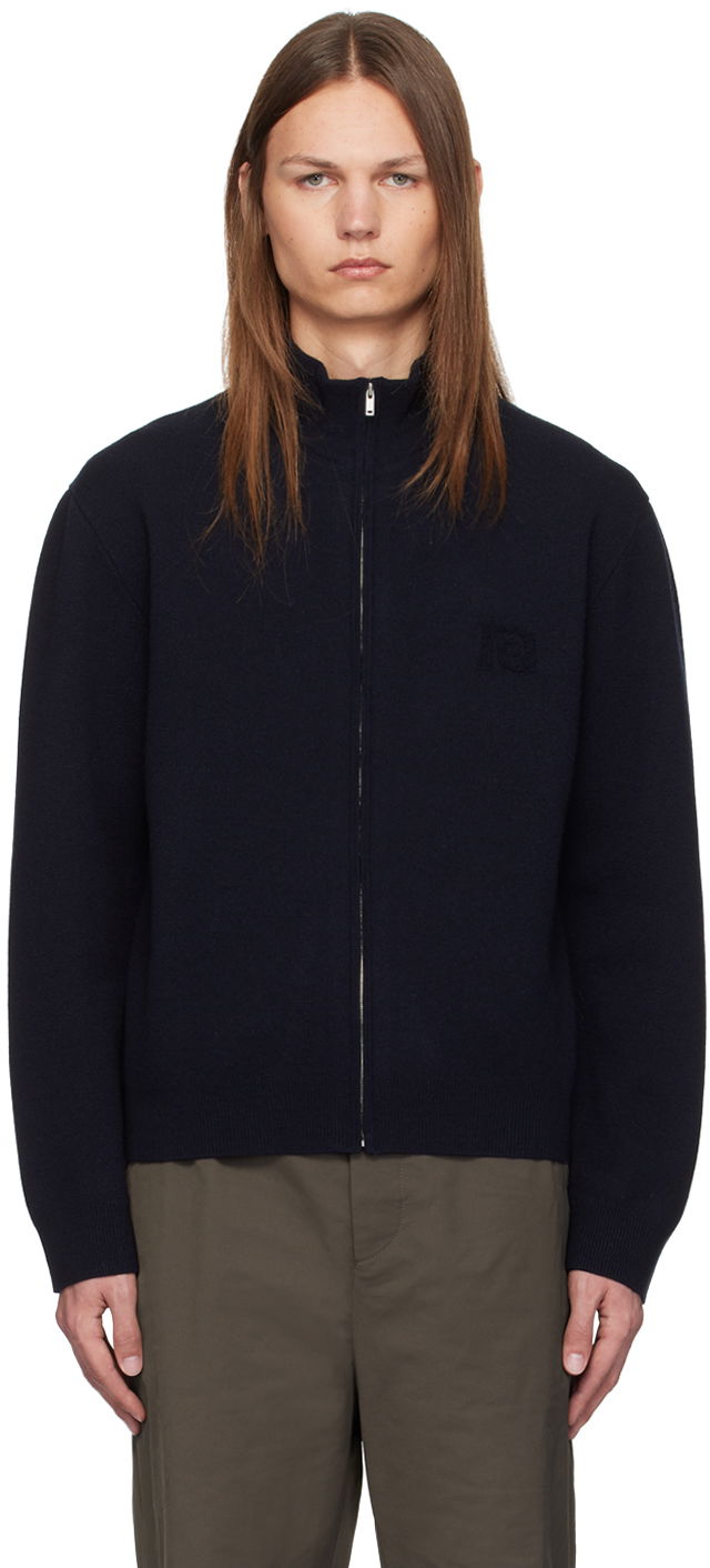 Jakke Nanushka Navy Poval Track Jacket Sort | NM24PFSW00457, 0