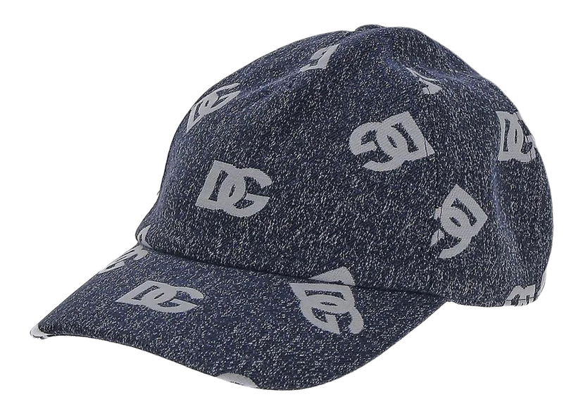 Kasket Dolce & Gabbana DG Logo Jacquard Denim Baseball Cap Grey Mørkeblå | GH706AFJFAPS8350
