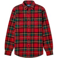 Skjorte Polo by Ralph Lauren Tartan Fleece Overshirt Rød | 710881792002, 1