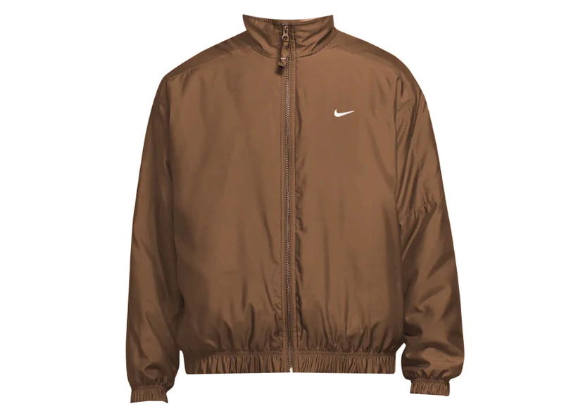 Bomberjakke Nike lab Solo Swoosh Satin Bomber Jacket Ale Brown/White Brun | DN1266-270
