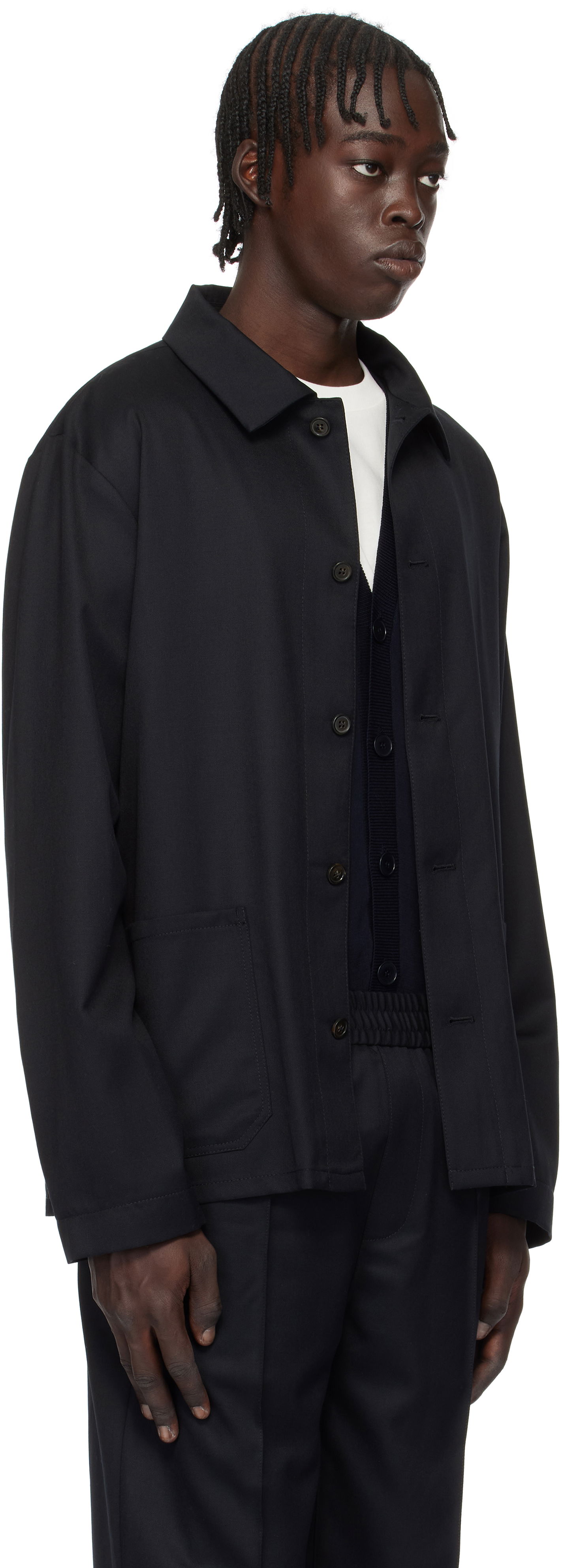 Jakke A.P.C. Navy Kerlouan Jacket Mørkeblå | WOAPO-H03053, 1