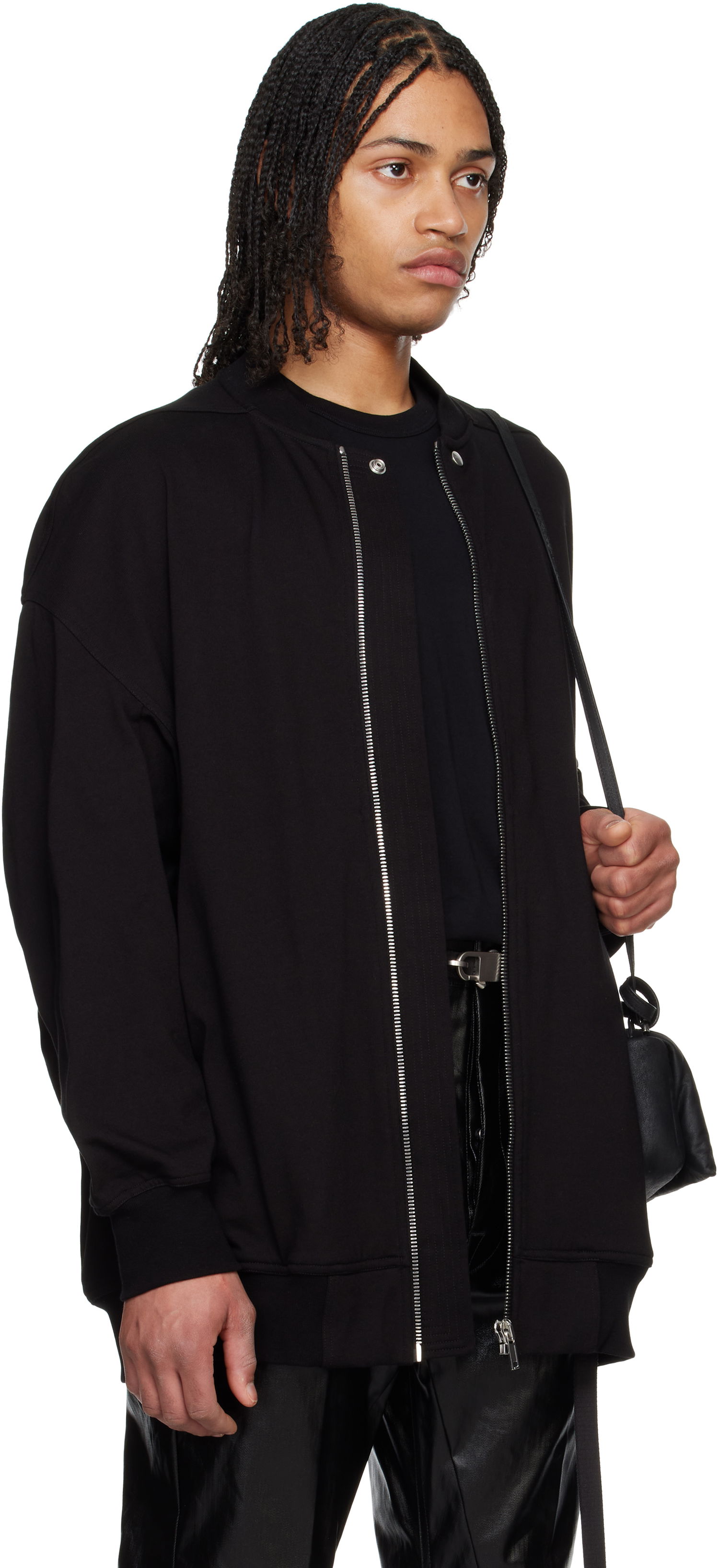 Bomberjakke Rick Owens Rick Owens Hollywood Jumbo Flight Bomber Jacket Sort | RU01E5245 BA, 1