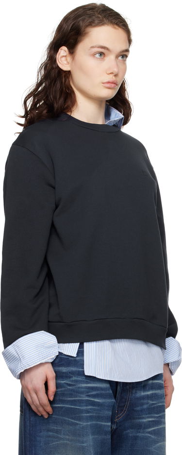 Sweatshirt Acne Studios Acne Studios Crew Neck Fleece Sweatshirt Mørkeblå | CI0187-, 4