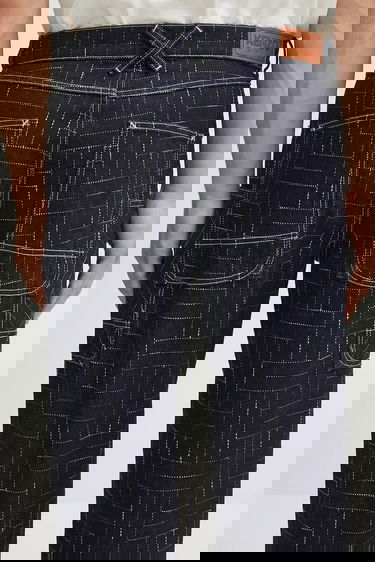 Cargo bukser KENZO Kenzo Weave Cargo Monkey Fit Pants Mørkeblå | FF65DP4086V1, 4