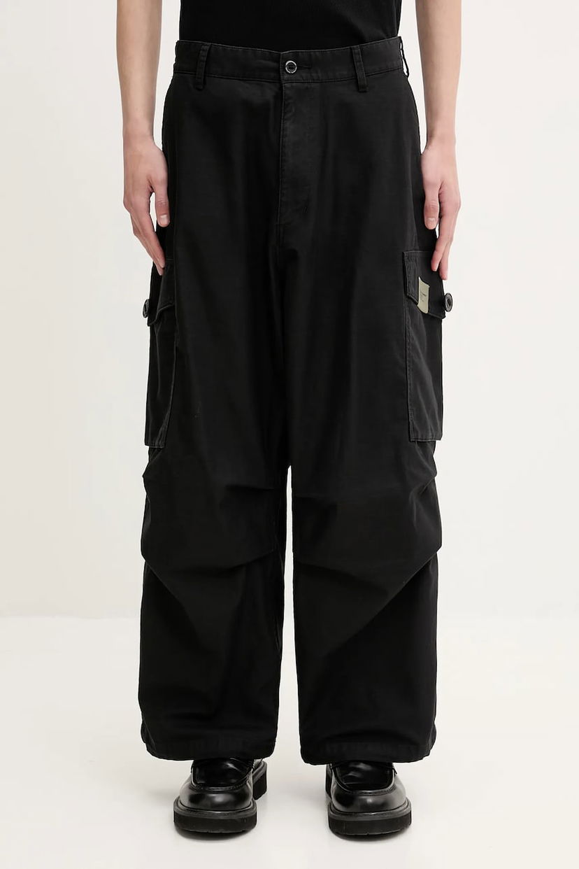 Cargo bukser Neighborhood NEIGHBORHOOD Wide Cargo Pants Sort | 251SPNH.PTM06