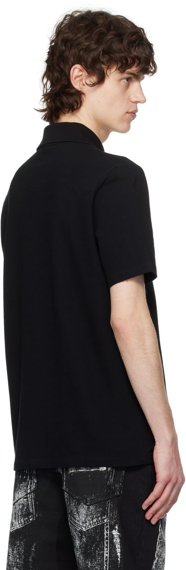 Polo skjorte Balmain Balmain Logo Patch Polo Sort | EH1GC027BC92, 2