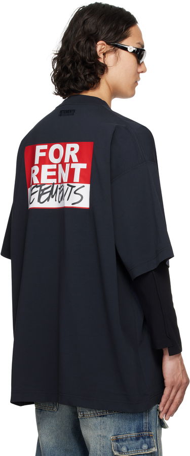 T-shirt VETEMENTS Vetements 'For Rent' Oversized T-Shirt Mørkeblå | UA66TR745N, 2