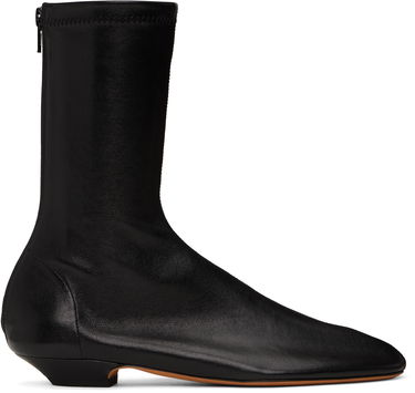 Sneakers og sko Khaite Khaite Apollo Flat Ankle Boots Sort | F1082-836, 0