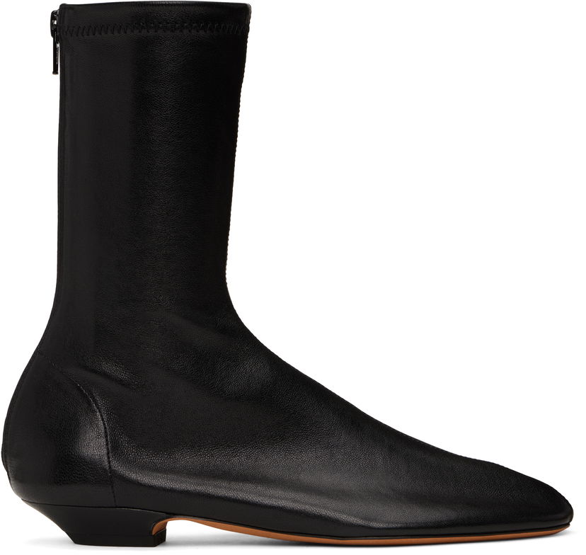 Sneakers og sko Khaite Khaite Apollo Flat Ankle Boots Sort | F1082-836