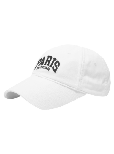 Kasket Balenciaga Paris Logo Cap Hvid | 680748-410B2-9060
