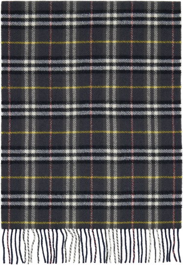 Tørklæde Burberry Burberry British Wool Check Scarf Mørkeblå | 8109460, 0