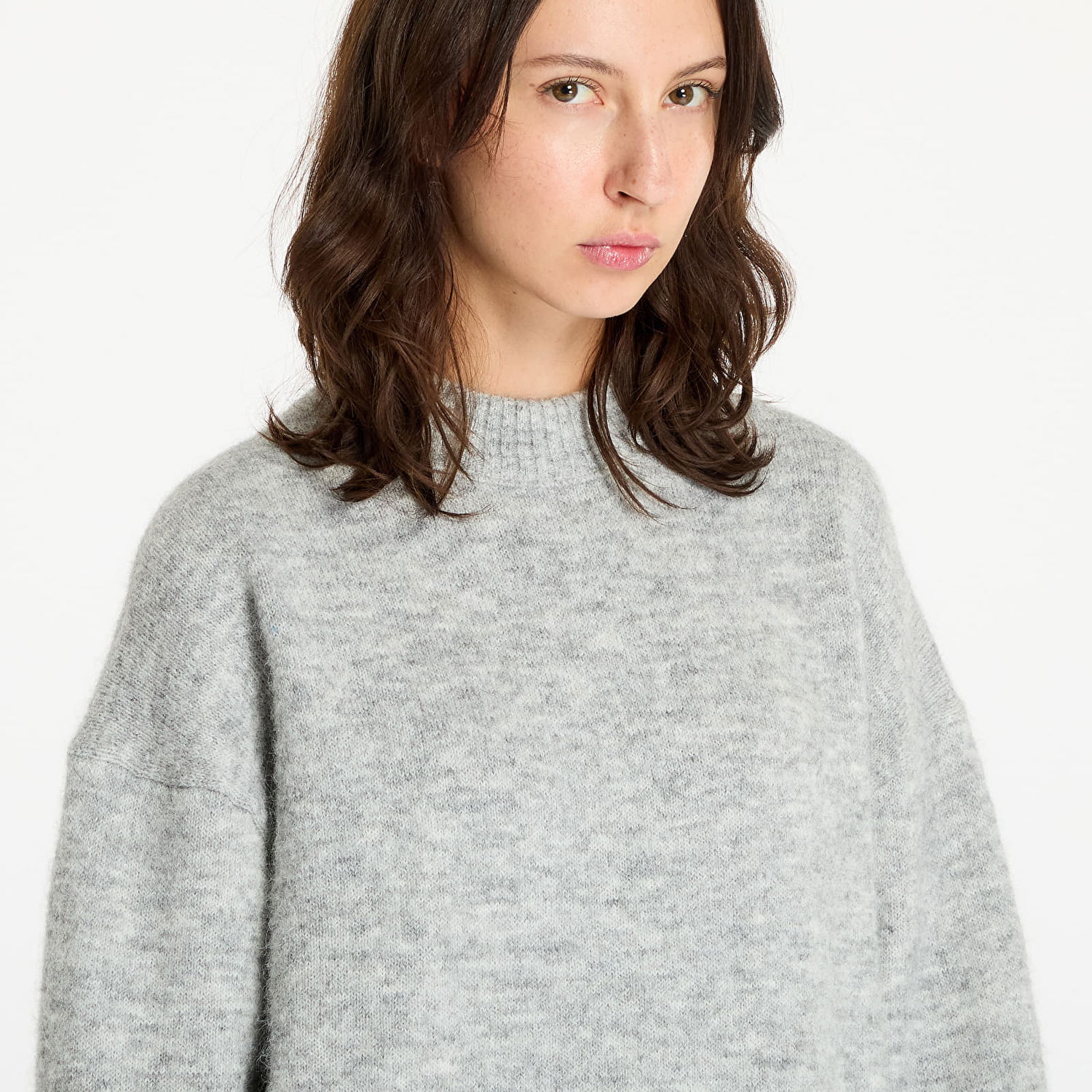 Sweater CALVIN KLEIN Textured Loose Sweater Gray Grå | J20J224636 P41, 1