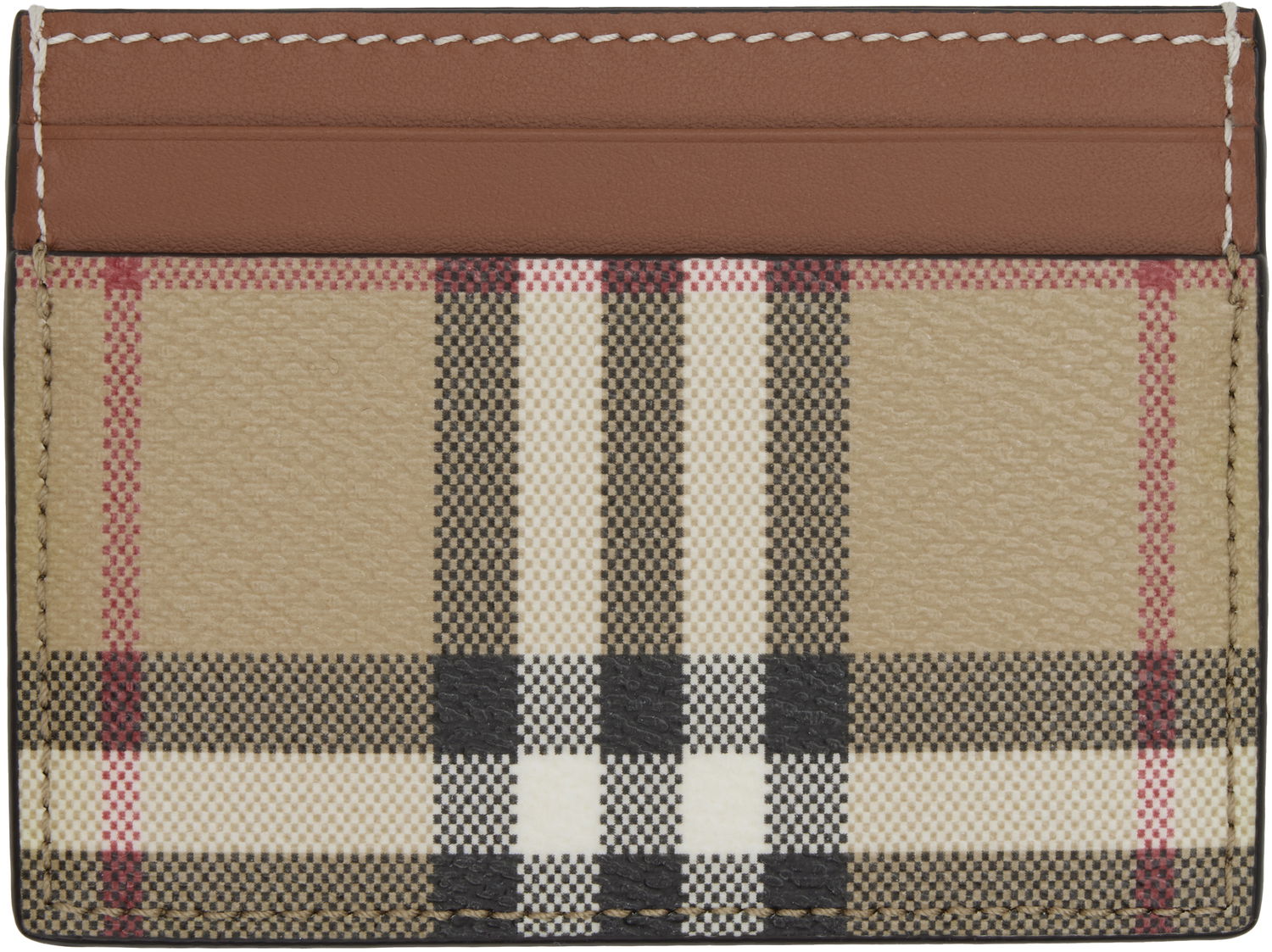 Tegnebog Burberry Burberry Check Case Card Holder Beige | 8109801, 1