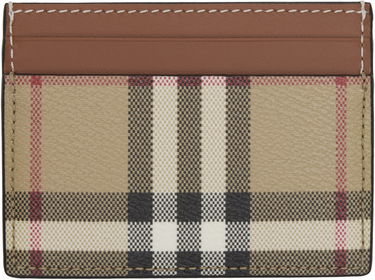 Tegnebog Burberry Burberry Check Case Card Holder Beige | 8109801, 1