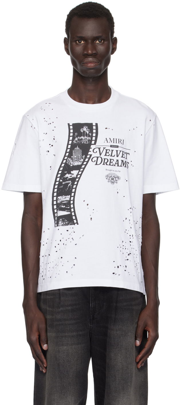 T-shirt AMIRI Shotgun T-Shirt Hvid | AMJYTE1093