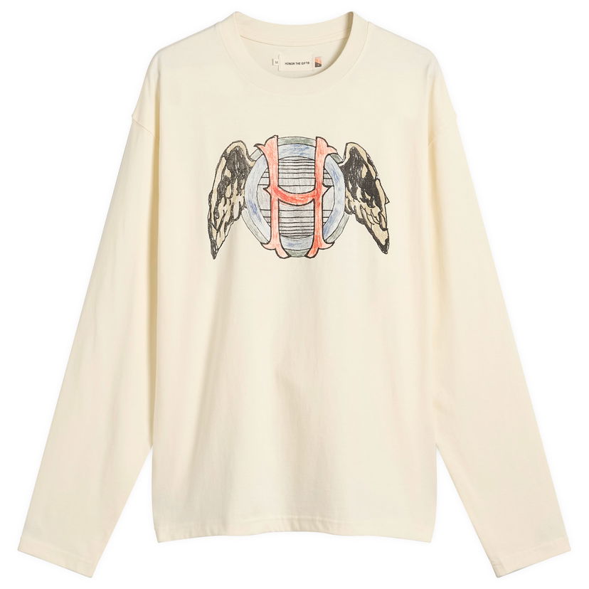 T-shirt Honor The Gift Honor Wings Long Sleeve T-Shirt Beige | HTG250248-BON