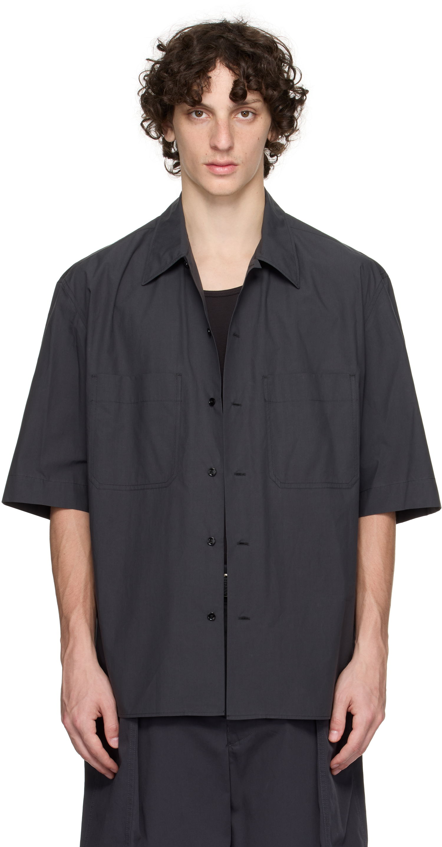Skjorte LEMAIRE Lemaire Convertible Shirt Sort | SH1175 LF1364, 0