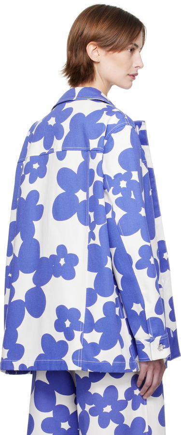 Jakke Marni Marni Dillies Print Jacket Blå | JKMA0347S0 UTC462, 2