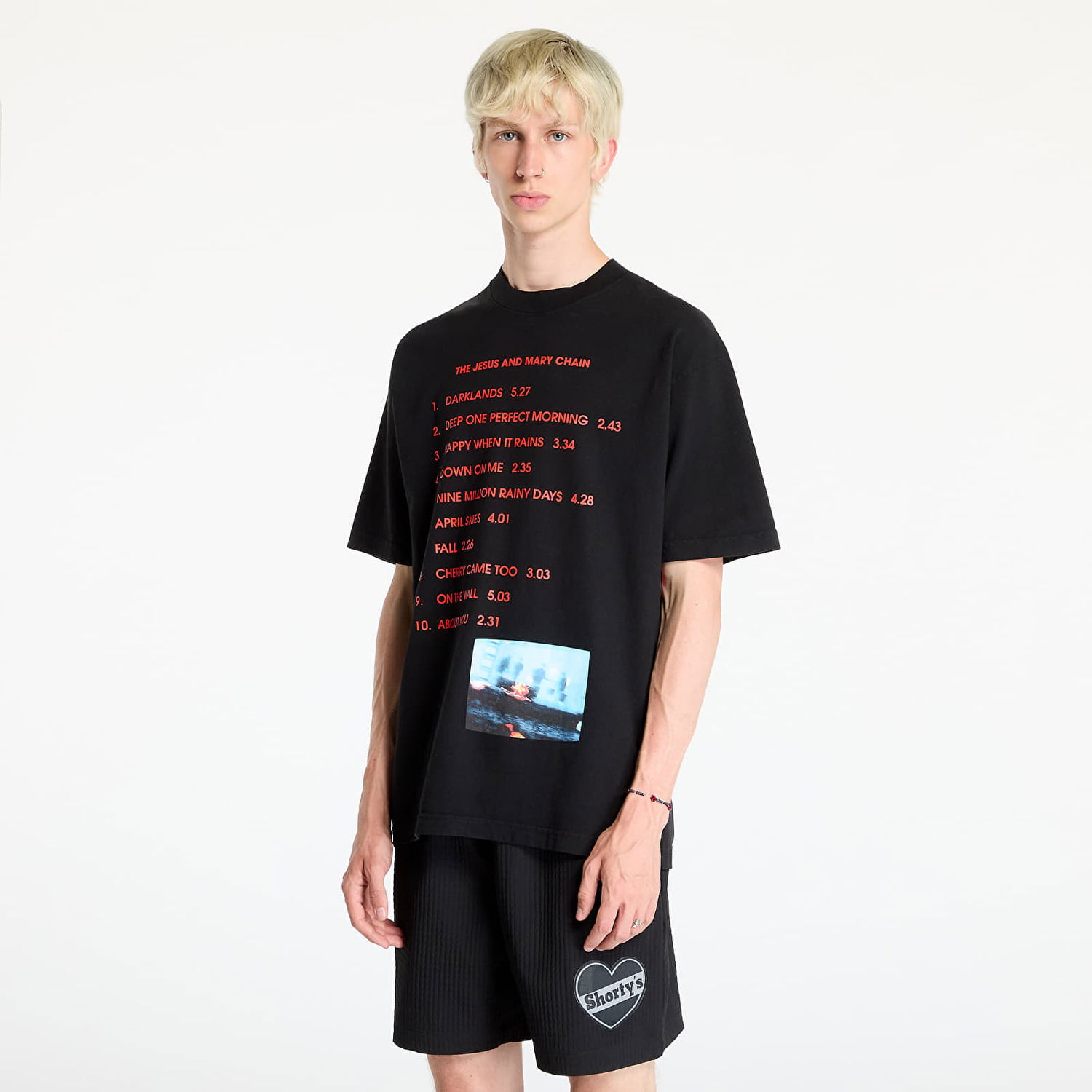 T-shirt Pleasures Darklands T-Shirt Black Sort | P24F076 BLACK, 0