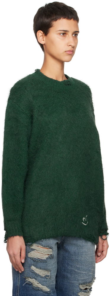 Sweater ADER ERROR Crewneck Distressed Sweater Grøn | BMADFWKT0304GN, 4