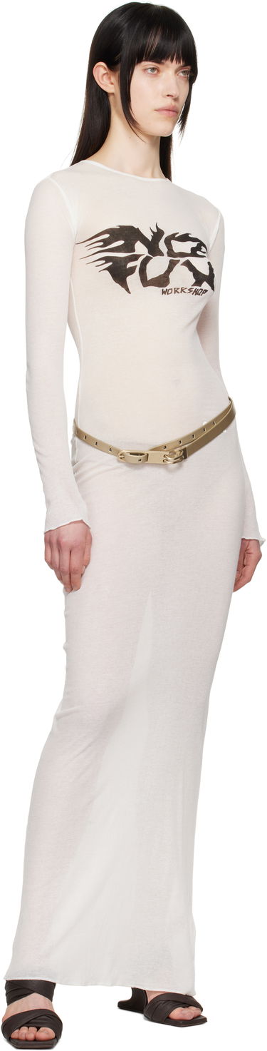 Kjole 032C 032c Fine Rib Maxi Dress Hvid | S25-WRC-2631-100, 4