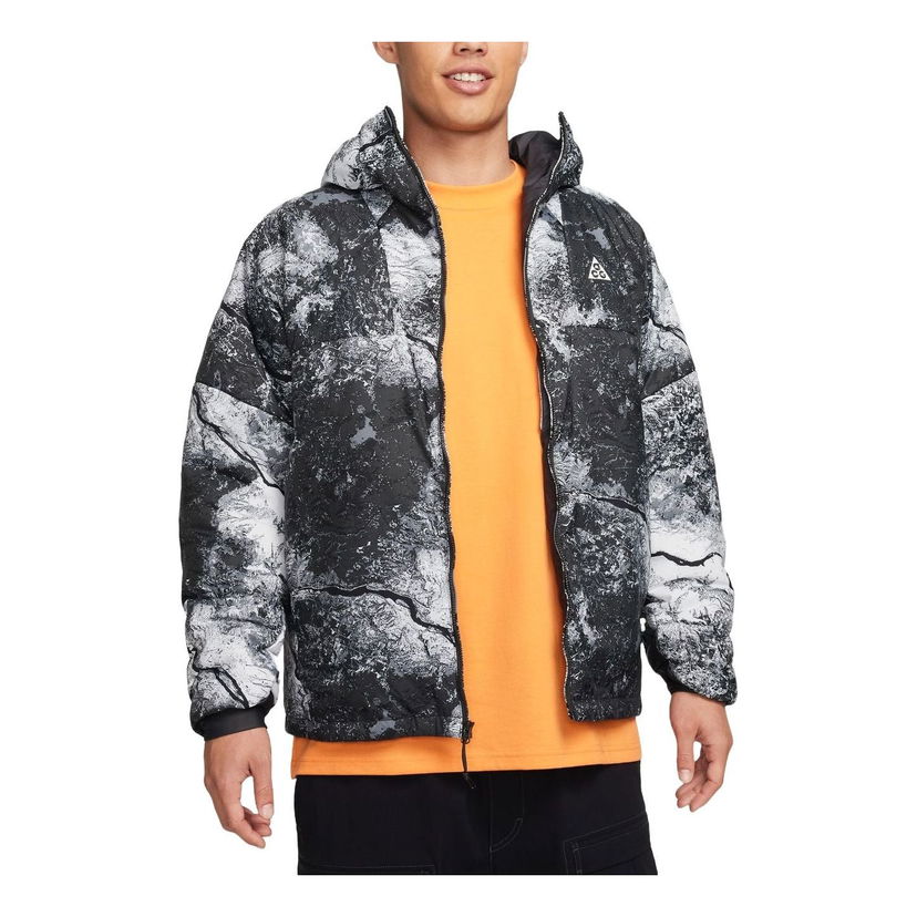 Puffer jakke Nike ACG ACG Allover Print Therma-FIT ADV Jacket Sort | FN7114-060