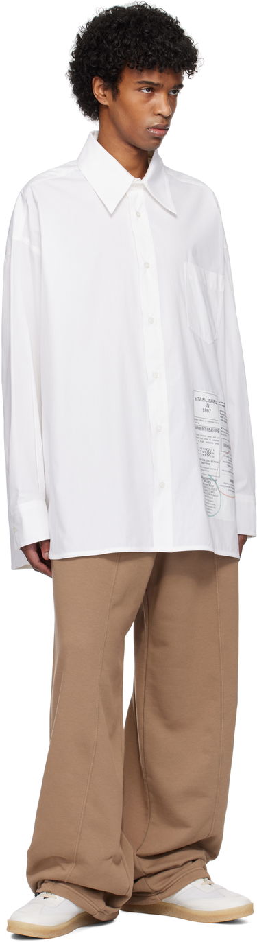 Skjorte Maison Margiela MM6 Maison Margiela Newspaper Print Shirt Hvid | SH0DT0027 M35152, 4