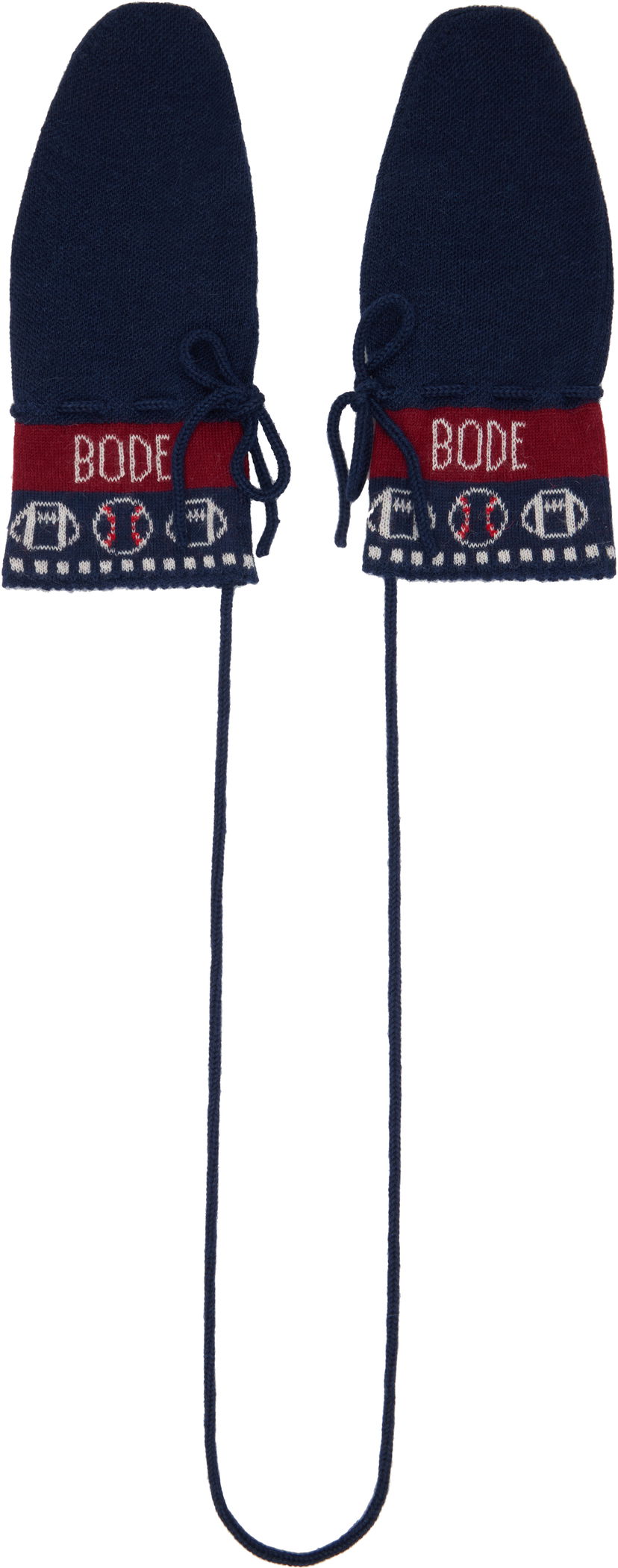 Handsker Bode Jacquard Mittens Blå | MRF24KA022