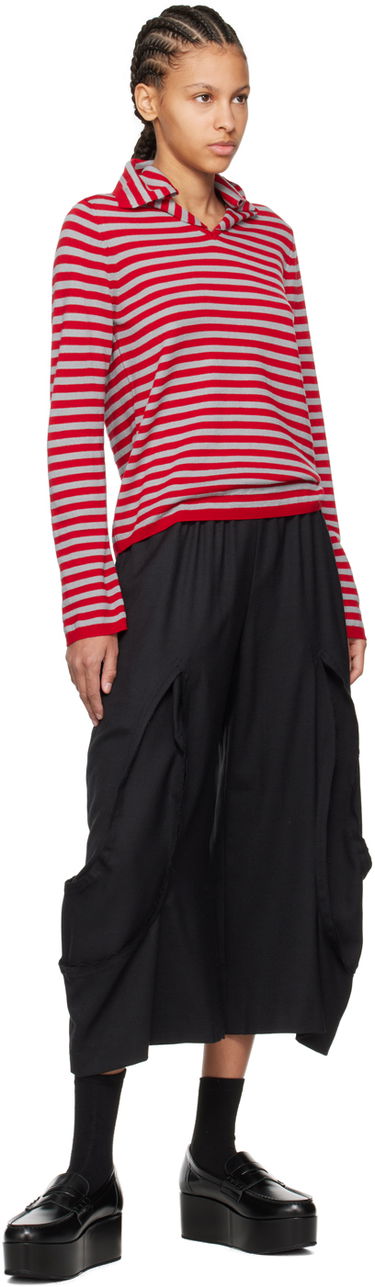 Sweater Comme des Garçons Comme des Garçons Girl Striped Sweater Rød | NM-N002-051, 3