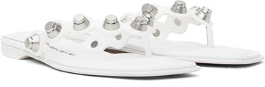 Sneakers og sko Alexander Wang Alexander Wang Rexa Thong Flat Sandals Hvid | 30225S008, 3